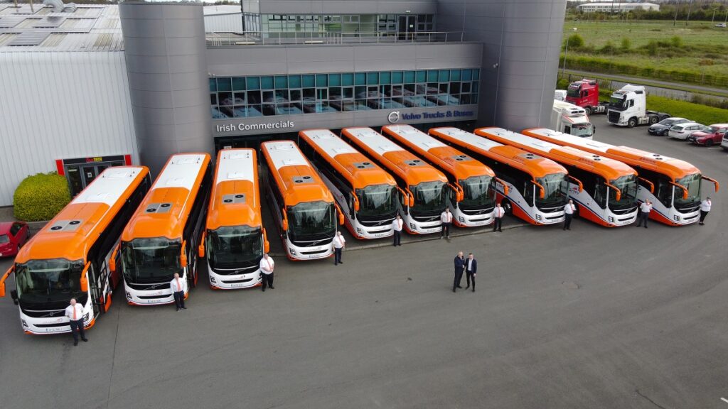 McGinley Travel new fleet of 10 custom built Volvo coaches.